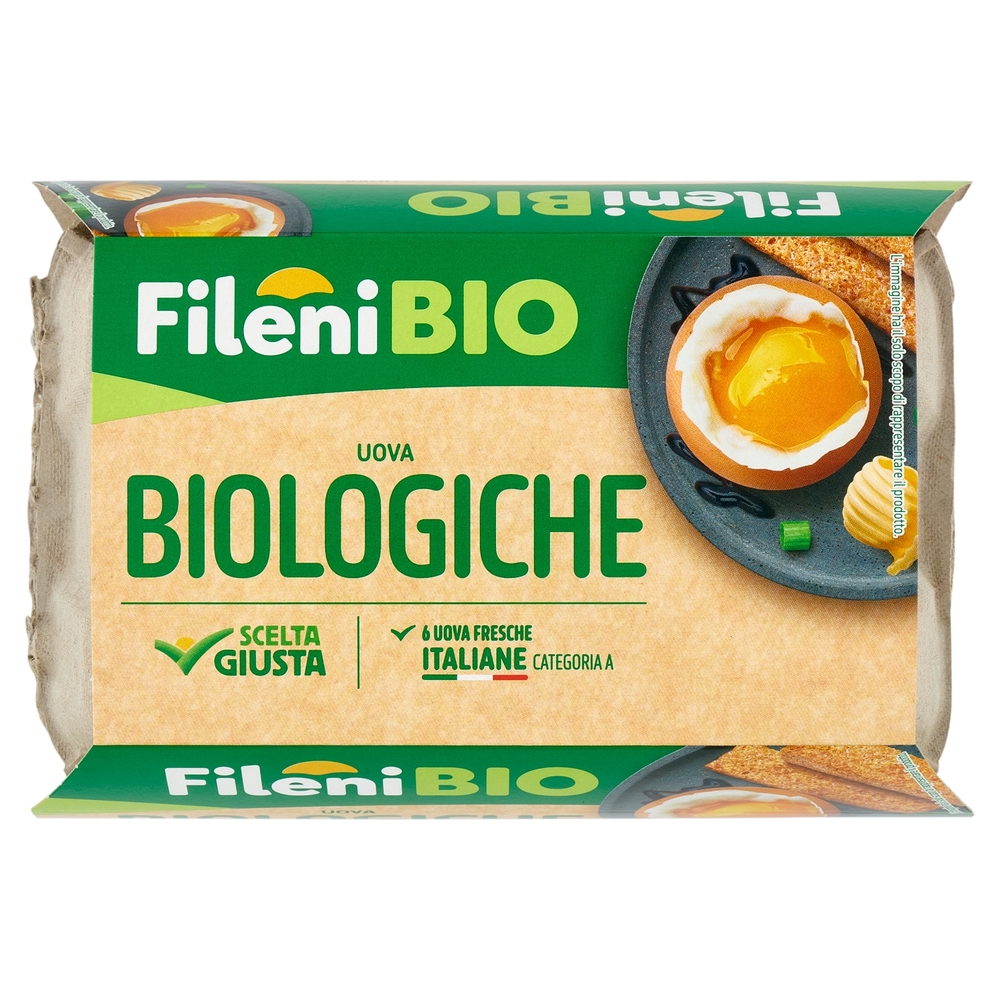 Fileni 6 Uova Fresche Italiane Biologiche 320 g